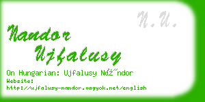 nandor ujfalusy business card